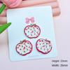 Colorful Printed Checkered Four Eye Apple Button Acrylic DIY Clothing Accessories