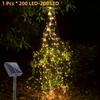 Powered Outdoor String Lights 200 LED, Christmas New Year Holiday Decoration