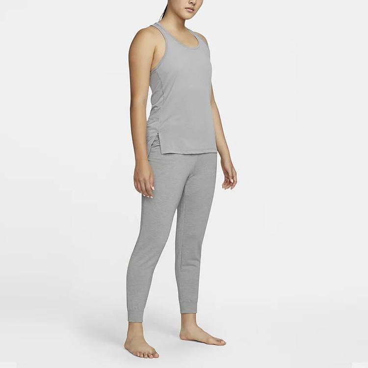 Nike Solid Color Logo Print Slim Fit Drawstring Sports Pants Women bottoms Gray DM7038-073