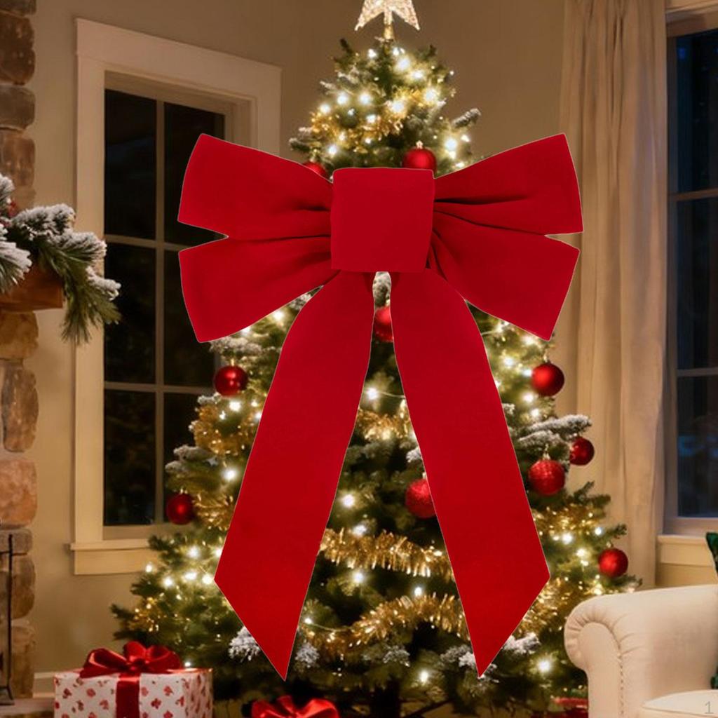 Weihnachtsschleife Dekorative Verzierung Rot Groß Deko für Party Innen Außen Feiertag