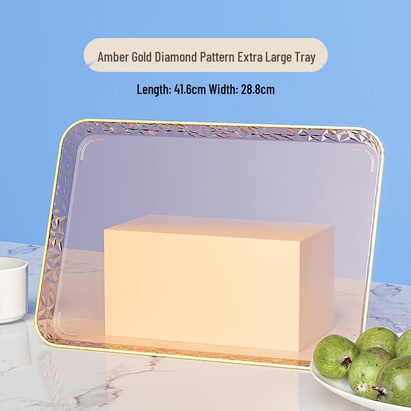 

Ru Han Japanese Style Gold Rim PET Rice Husk Rectangular Serving Tray Set