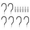Space Saving Hooks Sturdy & Durable Bike Storage Hooks Versatile Garage Organizers 6pcs/set for Garage Wall & Ceiling