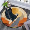 Eagle Wolf Round Area Rug,Carpet Rug for Living Room Bedroom Sofa Playroom Decor,Non-slip Floor Mat
