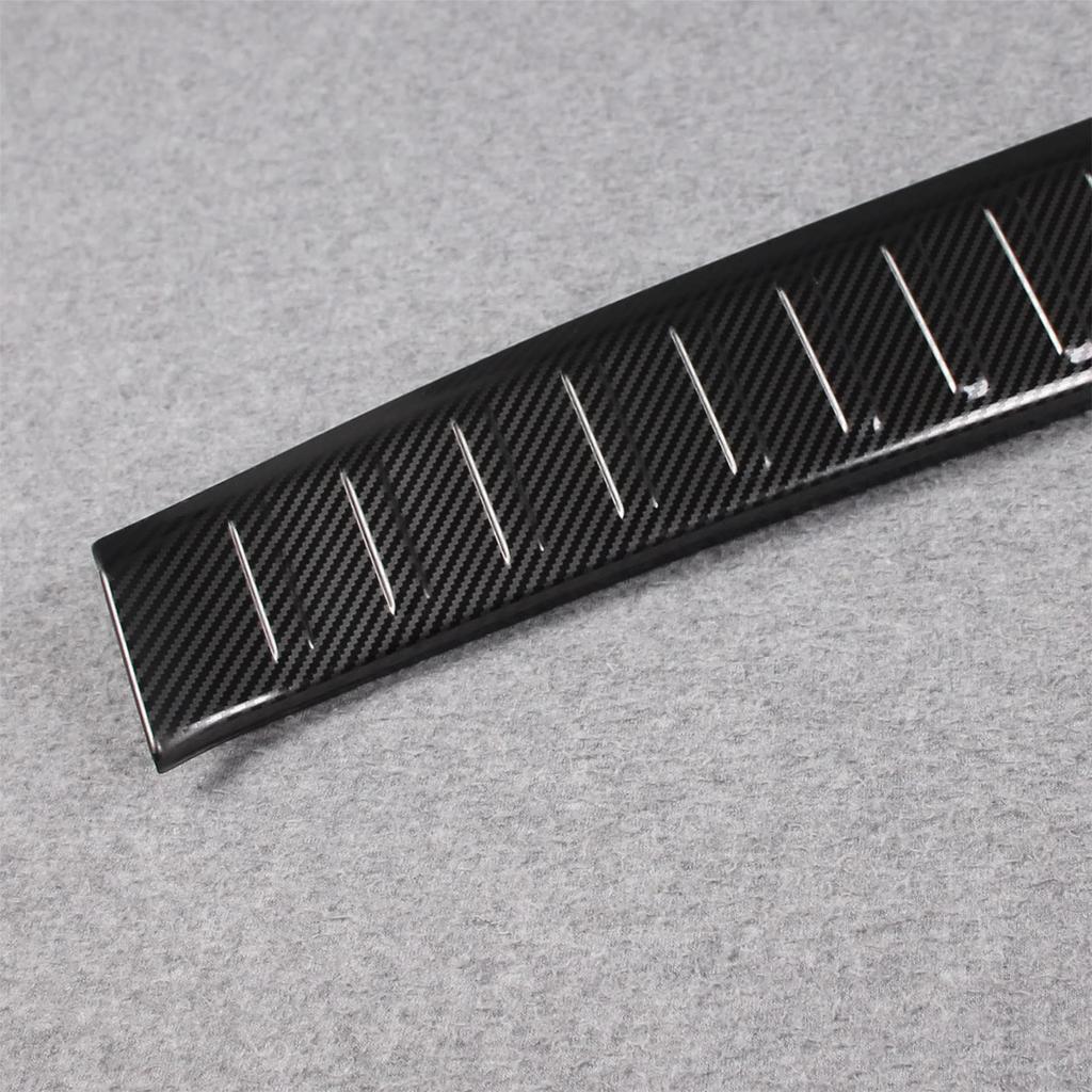 RUIQ Stainless Steel Interior Luggage Kicking Plate Rear Inner Scuff Guard Protective Designed Exclusively for the Nissan Serena Carbon Fiber