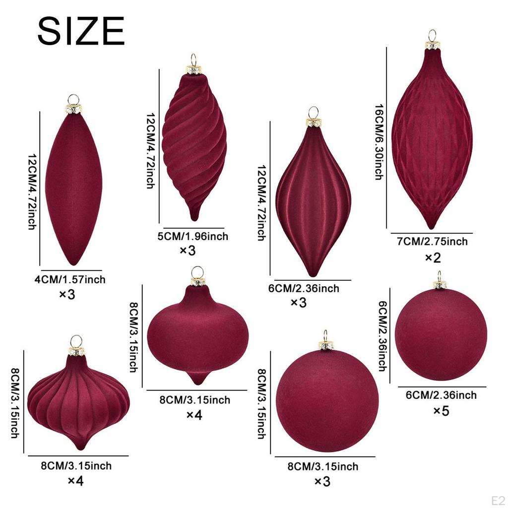 27 Pieces Christmas Ball Ornaments Decorations Tree Hanging Balls Baubles for