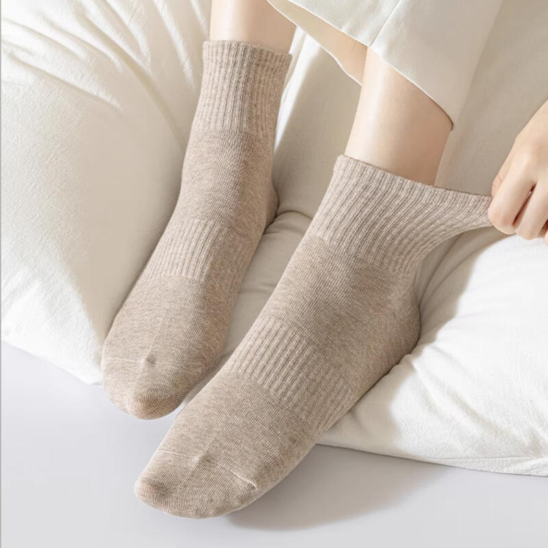 Haruyang Women's Anti-odor Basic Cotton Socks 7-Pair Set