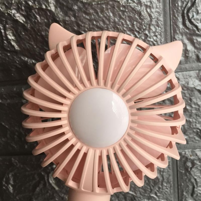 Cute Mini Fan Small Travel Fan Rechargable Cooling Device Lightweight Electric Fan Suitable for Indoor and Outdoor Use