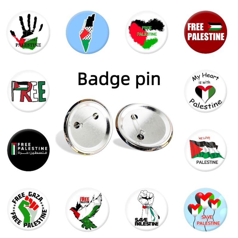 Palestina Vlajka Znak Odznak Horký Prodej Železný Přeshraniční Na