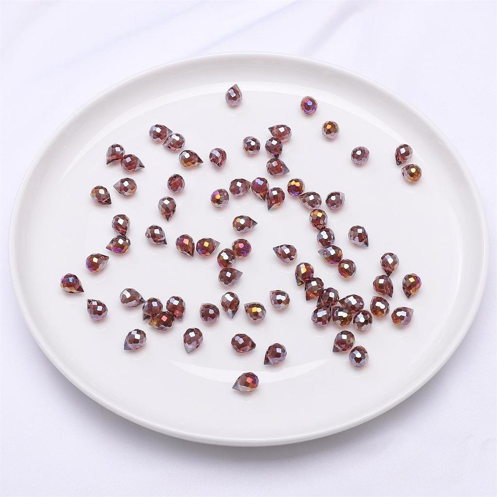 9x8mm Iridescent Glass Crystal Teardrop Beads for DIY Bracelet and Necklace Jewelry Making