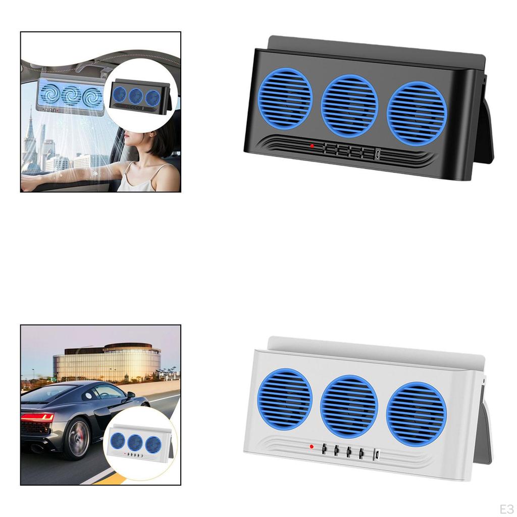 Car Fan Window Vent Cooling Efficient Ventilation Multifunctional Exhaust Solar Powered for