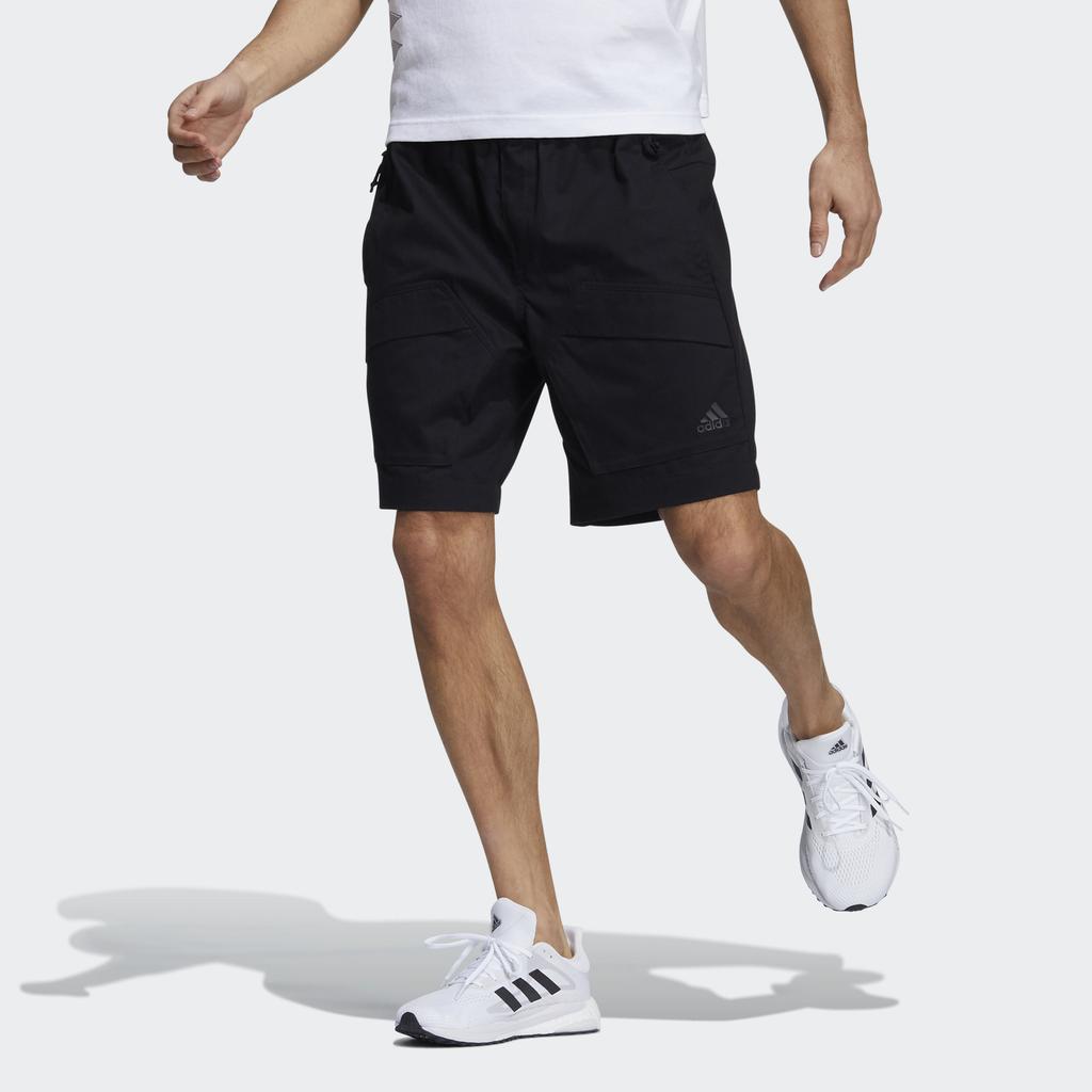 Adidas Woven Pocket Shorts Training Loose Fit Men Bottoms Black H39251