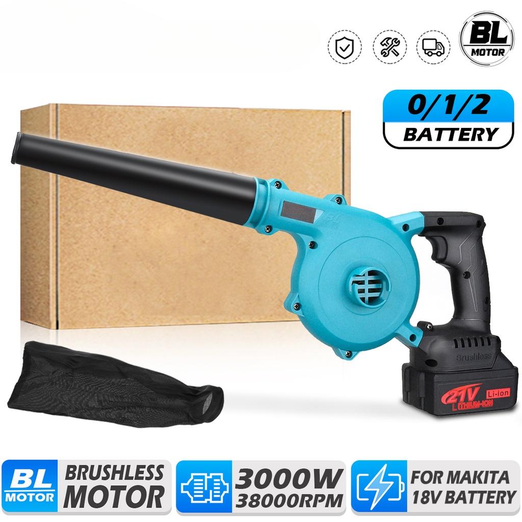 21V 2 In 1 Brushless Cordless Blower Vacuum Clean Air Blower Dust Blowing Dust Computer Collector 3000W For 18V Battery