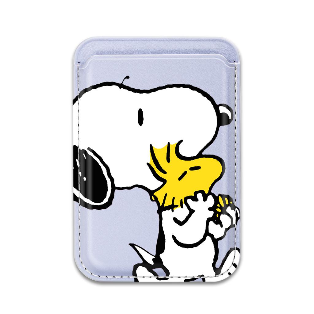 Cute Cartoon Snoopy Peanut Magsafe Wallet Case Leather Magnetic Card Case For iPhone 15 16 14Pro Max Funny Magnetic Snoopy Card