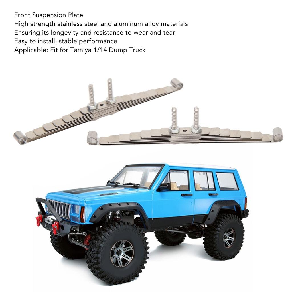 Powered Front Suspension Plate Kit Stainless Steel Rustproof Reliable Performance for Tamiya 1/14 Dump Truck