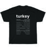 Turecko Nutriční fakta Den díkůvzdání Nutriční fakta Tričko Unisex Tričko Dárek NOVÉ