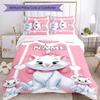 3pcs Marie3 Cover Set - Personalized Name, HD Printed Bedding with 1 Cover and 2 Pillowcases - Perfect for Home Decor, Easy Care