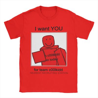 I Want You For Team C00lkidd Men T Shirts  Novelty Tee Shirt Short Sleeve Crewneck T-Shirt Pure Cotton Summer Clothing