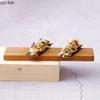 Long Wooden Pallet Dim Sum Dish Dessert Plate Sushi Plate Sashimi Plate Snack Bowl Fruit Tray Pastry Plates Bread Cake Stand