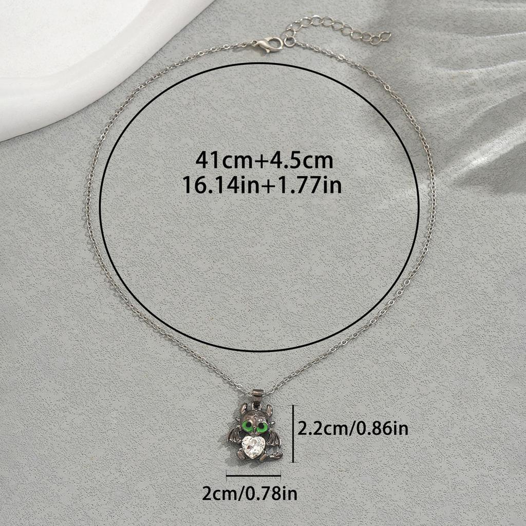 Hot-selling dark wind necklace personalized devil doll design zircon long necklace unisex item