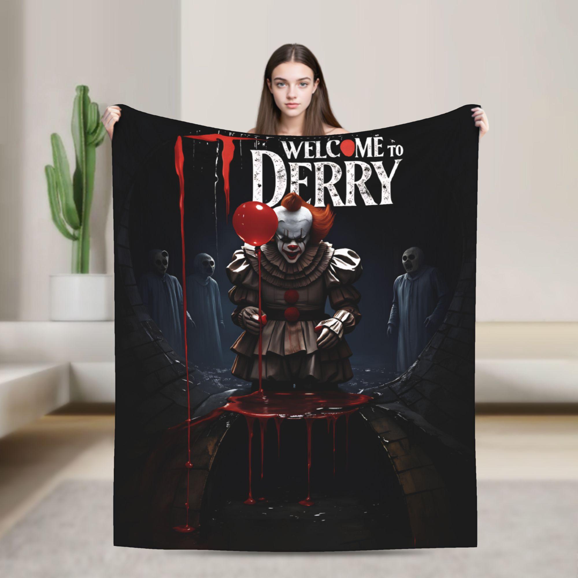 

IT Welcome To The Derry 2025 Flannel Blankets Soft Throw Blanket for Bedroom Travel Office Novelty Bedspread Sofa Bed Cover 75cmx90cm
