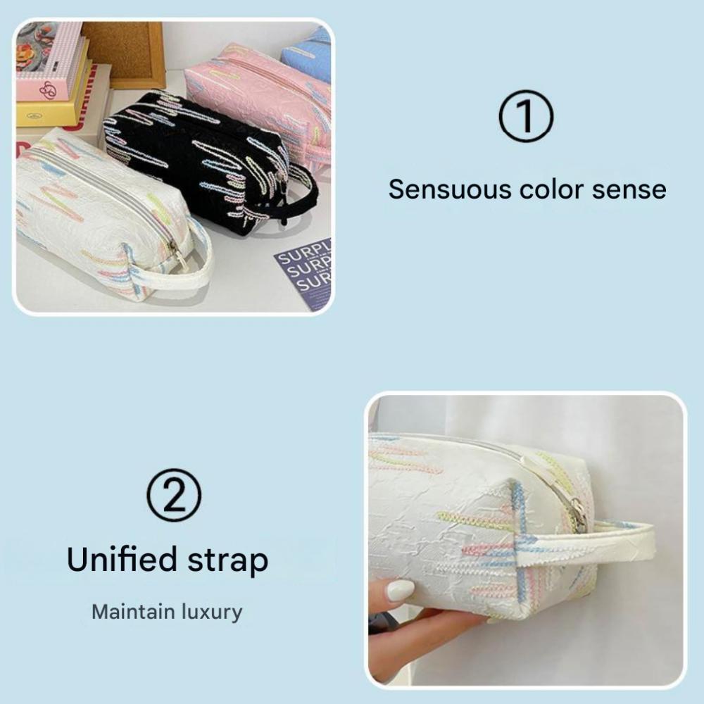 Colorful Cosmetic Pouch Pencil Case Multipurpose Student Bag