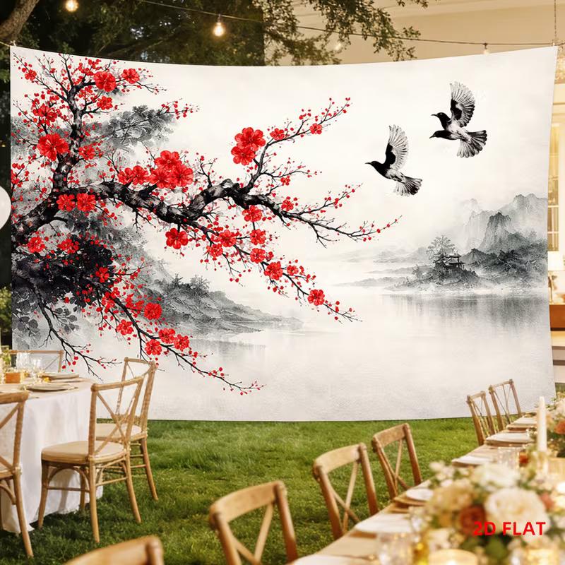 2D Traditionelle Chinesische Landschafts-Kulisse für eine Party mit orientalischem Thema