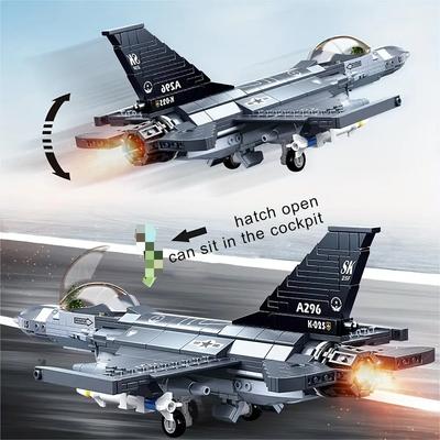 Military Series F-16 Fighter Model Building Blocks Children's Toy No Box