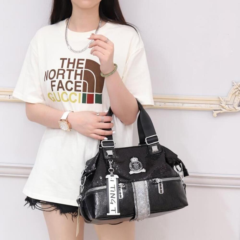 Fashionable Large Tote Bag with Sequins, Women's Stylish Crossbody Shoulder Bag