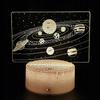 Night Desk Lamp For Children Galaxy Planets Space 3D 16 Led + Remote Control