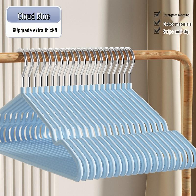 Gruccia Ispessita Antiscivolo per Casa, Senza Segni, Rivestita per Immersione, Modello Adulto, Stendibiancheria