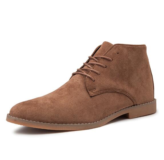 Large Size Suede Casual Lace-up Pointed Four Seasons Male Business Leather Shoes Ankle Boots M733