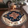 Classic Bohemian Round Rug Ethnic Pattern Circle Carpet for Living Room Floor Mat Chair Coffee Table Bedside Decor So Beautiful
