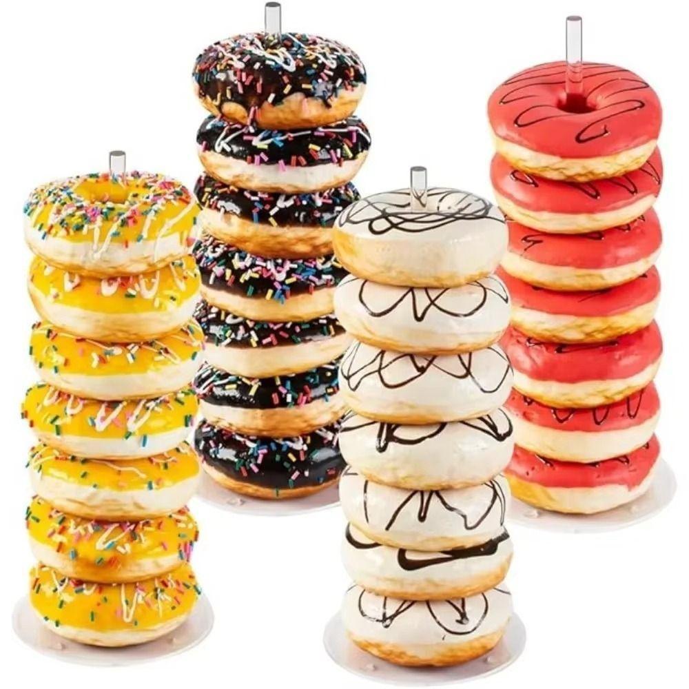 5Pcs Clear Doughnut Holder Wedding Table Decoration Dessert Display Stand DIY Donut Stands Table