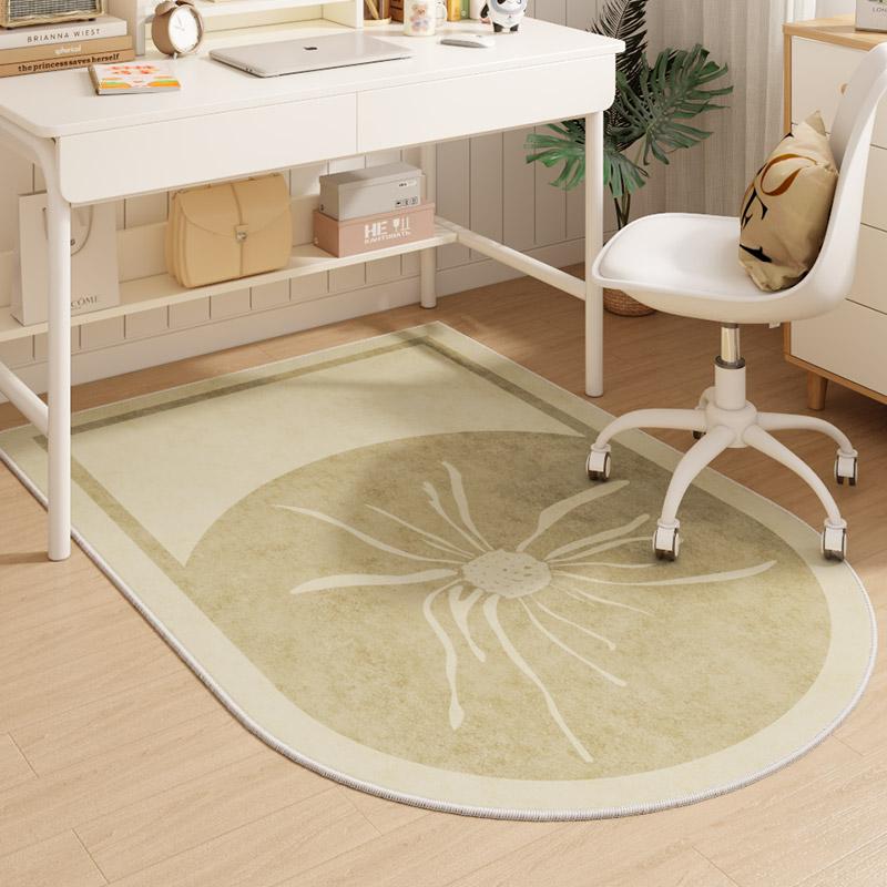 

VIKAMA Simple Ins Style Curved Carpet Stain Resistant Study Swivel Chair Floor Cushion Cloakroom Foot Cushion Home Decoration 60X120CM(2X3.9FT