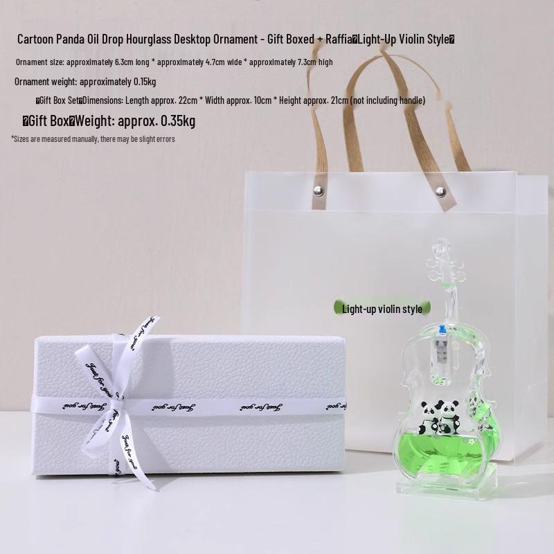 Panda Olejová přesýpací hodina: Kreativní stolní časovač, Uklidňovač stresu, Dárek pro děti pro emocionální klid.