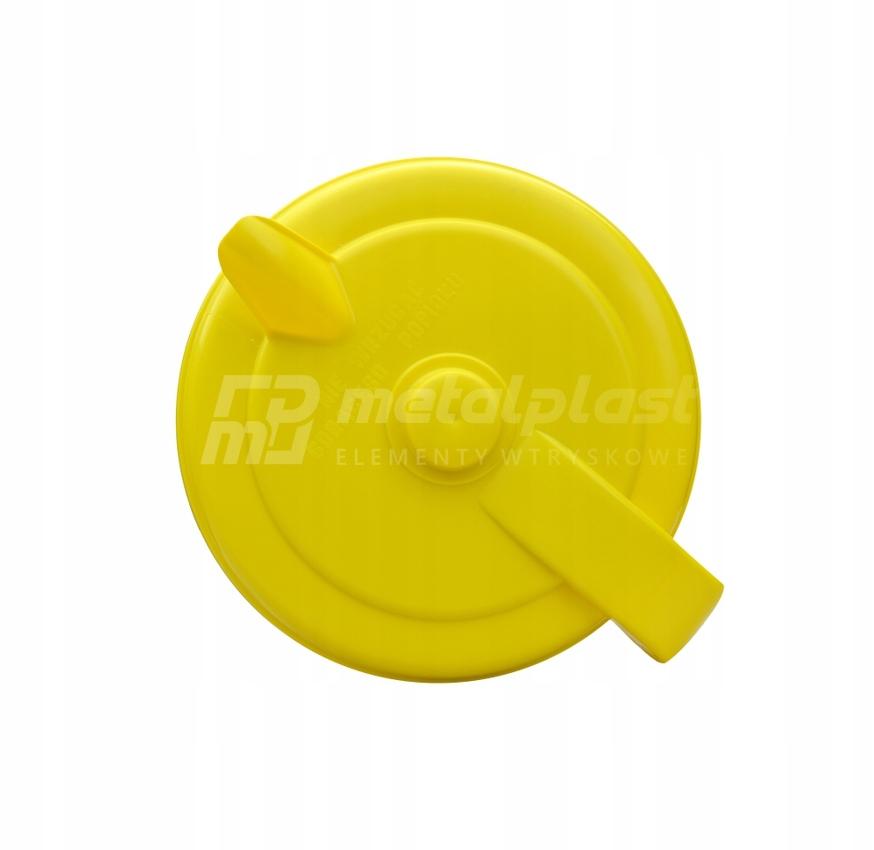 Lid for the frame of the garbage bag stand 120 l. Yellow