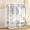 Transparent Plastic Garment Cover for Coat Rack - Dustproof Hanging Clothes Storage Bag