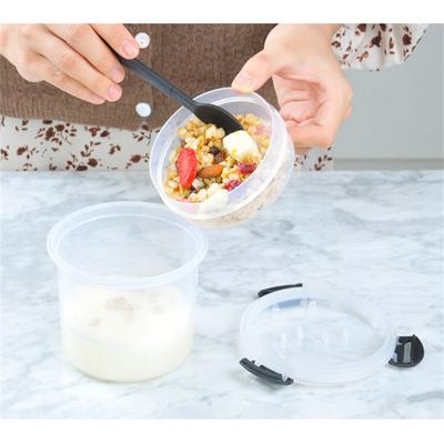 Recipiente para manter alimentos frescos Café da manhã Aveia Iogurte Leite Copo Escritório Almoço Tigela de armazenamento de alimentos portátil Acessórios de cozinha