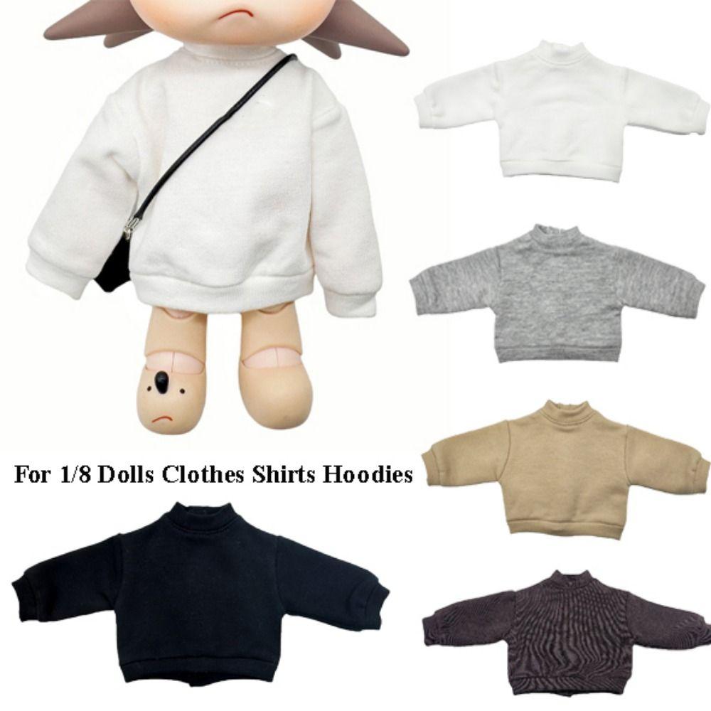 Cute Sweatshirt Clothes Multicolors Cartoon Doll Dress Up Decorations  For 1/8 Dolls