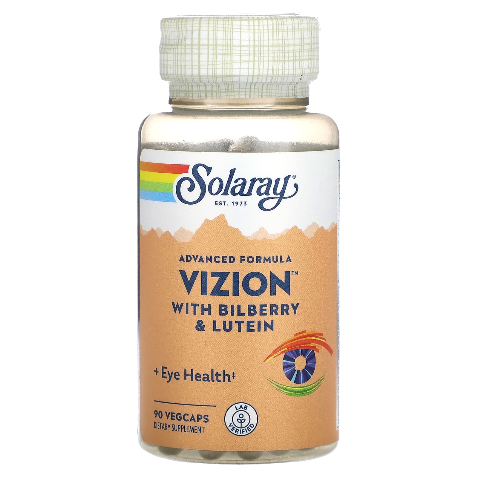 

Solaray, Advanced Formula Vision з чорницею та лютеїном, 90 овочевих капсул