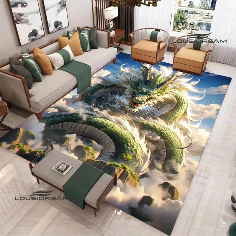 3D Retro dragon printed carpet kitchen mats Non -slip carpet outdoor carpets area rug bedroom decor birthday gift