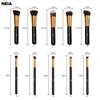 Makeup Brush Set with Pink Makeup Sponge, 4 Brushes, Beige Brush Holder (Multi Coloured, Pack of 10 Makeup Brush)