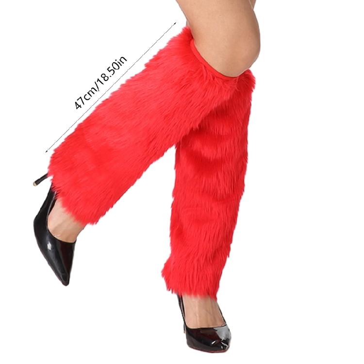 Faux Furs Leg Warmer,Y2K Warm Cozy Fuzzy Leg Warmer Boot Cuffs Cover for Womens