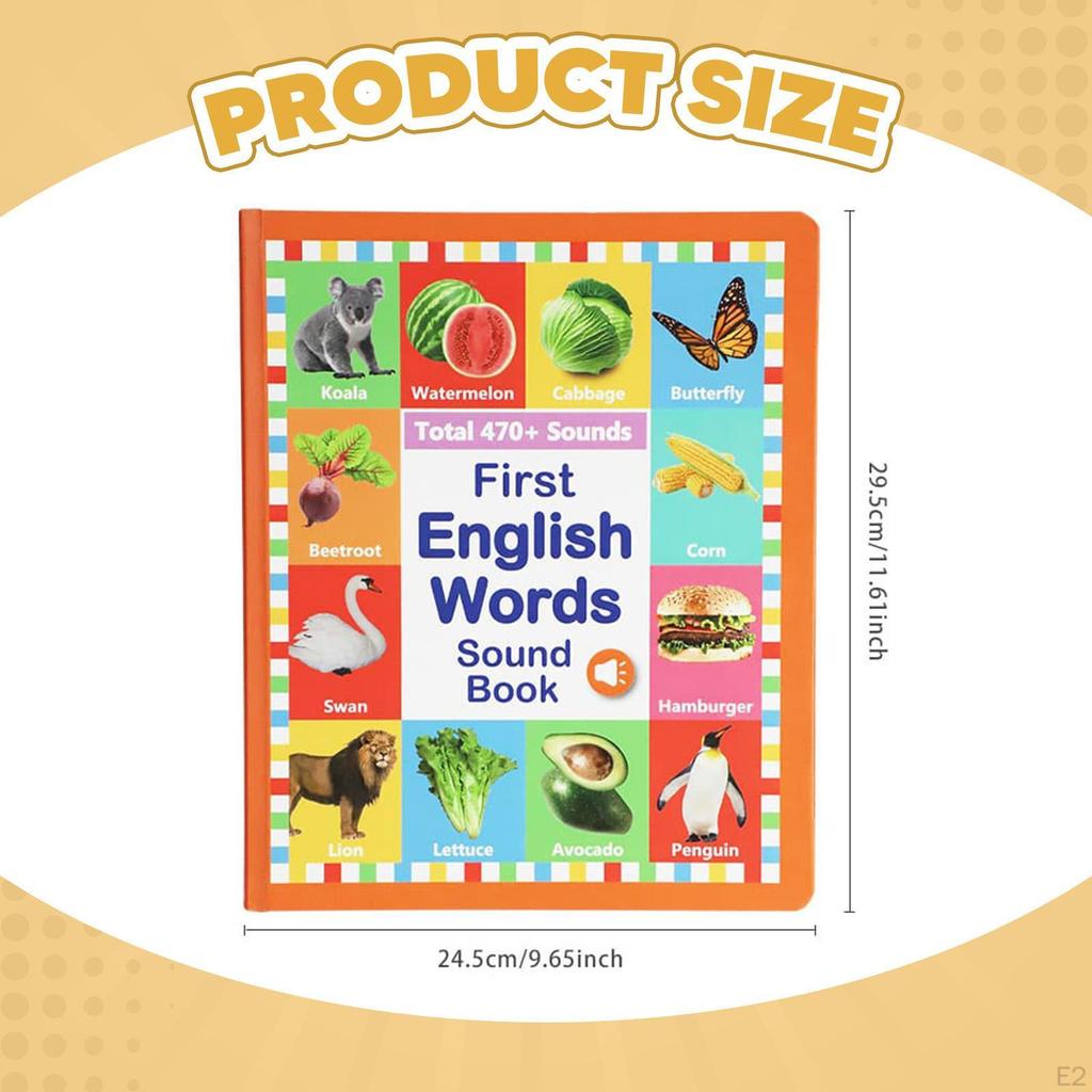 Englische Wörter Soundbuch, Lernen, Kinder Punktlesen Berührung Vokabular Studieren Interaktiv