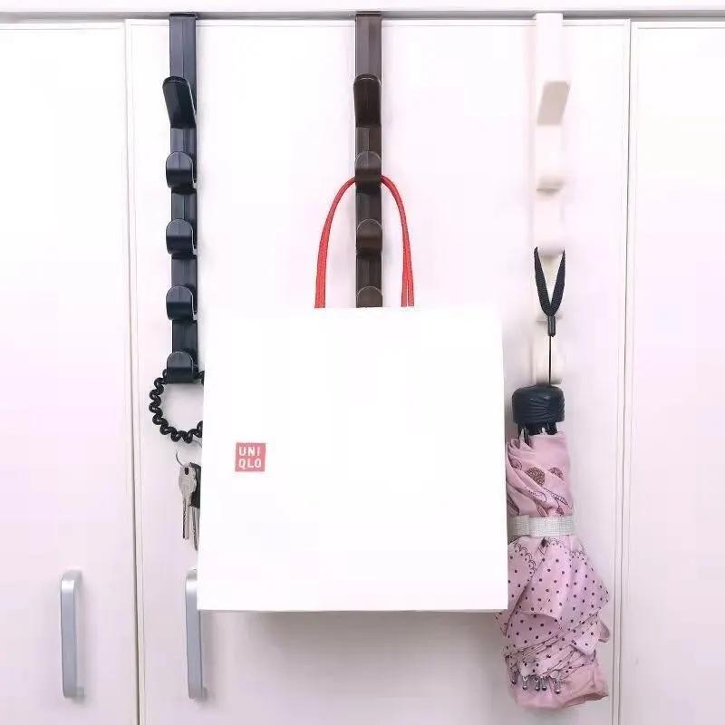 5 pezzi gancio multifunzionale a cinque segmenti gancio portatile gancio per cappotto porta asciugamano gancio senza foratura gancio senza cuciture tappi porta borse organizzatore