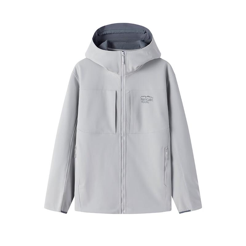 Navigare Men's Fleece-Lined Waterproof Hooded Outdoor Jacket