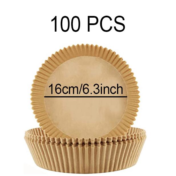 Large Air Fryer Disposable Paper Liner 23cm Non-stick Airfryer Parchment Special Baking Paper for 3-10QT Cooking/Steaming Basket