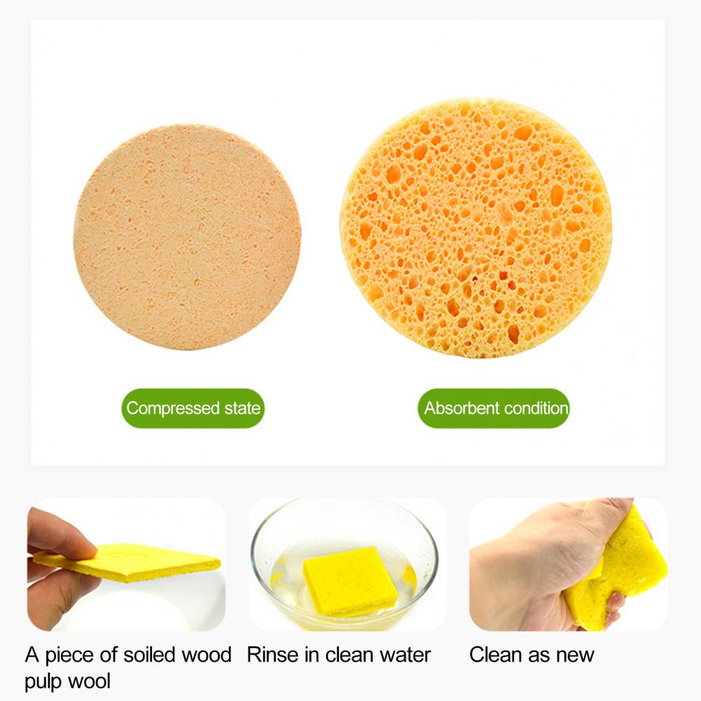 10/20/30/50 Stück Gesichtsschwamm Rund Saugfähig Komprimiert Natürlich Make-up-Entfernung Exfolierend SPA Gesichtsreinigung Zellulose-Schwamm-Set