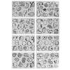 8pcs Colorable Sheets Shrinky Art Paper Fruit Vegetable Pattern Shrinky Dink Paper  Home Decorations