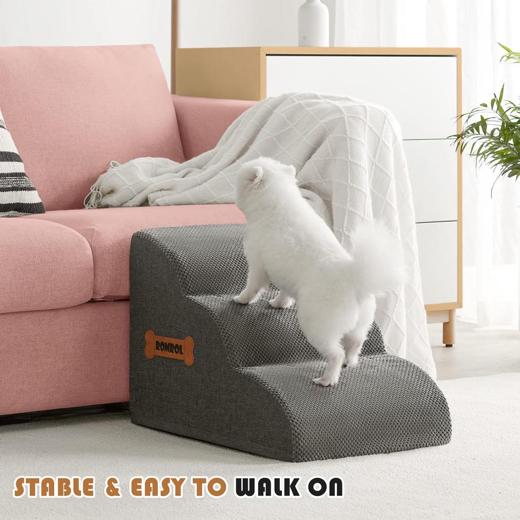 Dog Stairs Pet Ladder Steps Sponge Small and Medium Dogs Bed Sofa Removable Pet Products